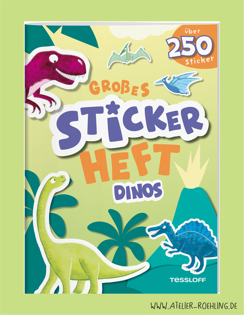grisses-stickerheft-dino-atelier-roehling-dinosaurier