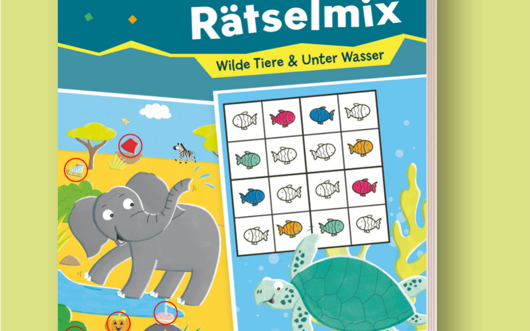 Mein knallbunter Rätselmix Wilde Tiere & Unterwasser