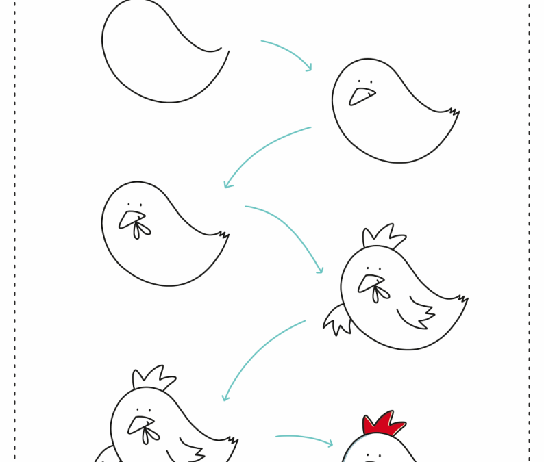 Wie zeichnet man ein Huhn?