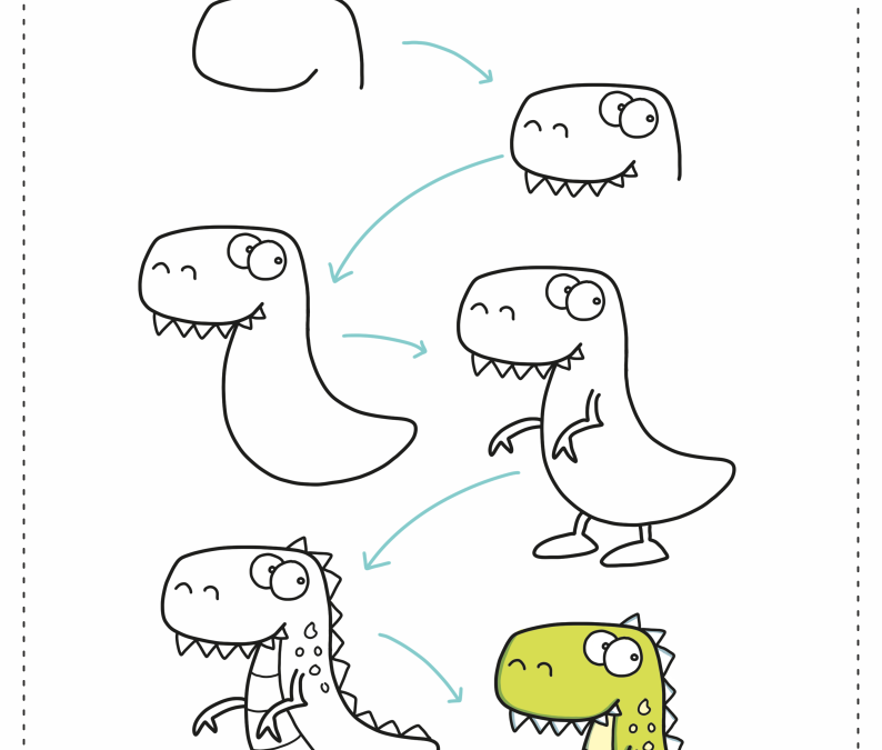 So zeichnest Du einen T-rex